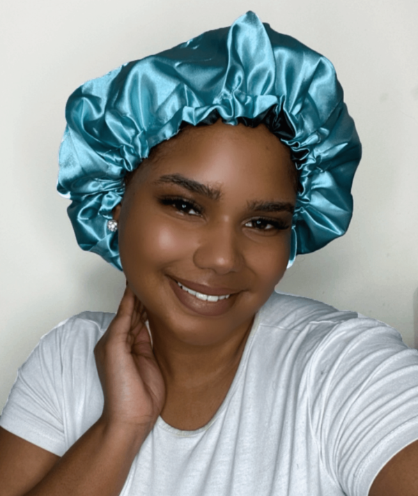 Mint Reversible Silk Bonnet - Image 2