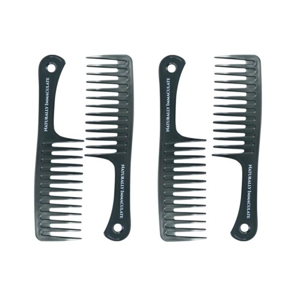 Naturally Immaculate Wide Tooth Comb - An Afro Comb made for Detangling Hair - Detangles Long, Wet or Curly Hair - Made with tough Black ANTISTATIC Plastic - Image 3